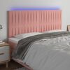 vidaXL S&auml;nggavel LED rosa 180x5x118/128 cm sammet