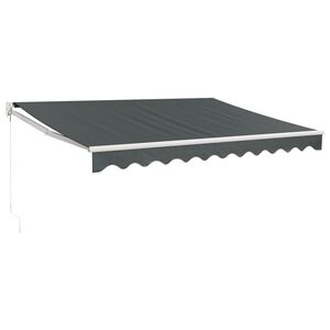 vidaXL Markis inf&auml;llbar antracit 3x2,5 m tyg&aluminium
