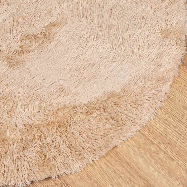 vidaXL Ryamatta med l&aring;ng lugg NAVARRA beige 120x120 cm polyester