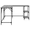 vidaXL Skrivbord grå sonoma 139x139x75 cm konstruerat trä
