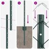 vidaXL St&auml;ngsel med stolpe Gr&ouml;n 1,4 x 25 m St&aring;l och PVC