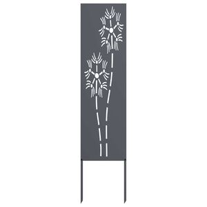 vidaXL Tr&auml;dg&aring;rds integritetssk&auml;rm Antracit 32 x 140 cm Kallvalsat st&aring;l