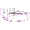 vidaXL Sängram utan madrass vaxbrun 120x200 cm massiv furu