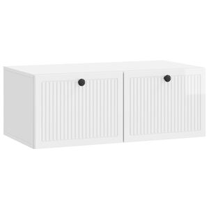 vidaXL V&auml;ggmonterad TV-b&auml;nk Vit h&ouml;gglans 78,5 x 41 x 30 cm