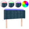 vidaXL S&auml;nggavel LED m&ouml;rkbl&aring; 83x16x78/88 cm sammet