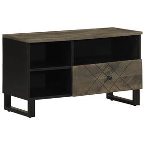 vidaXL Tv-b&auml;nk svart 80x33x46 cm massivt mangotr&auml;