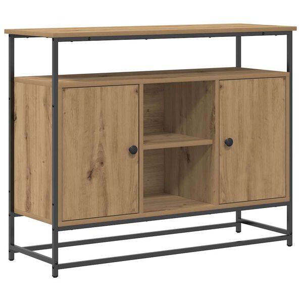 vidaXL Sideboard Artisan Ek 100 x 35 x 80 cm Konstruerat tr&auml;