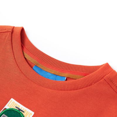 T-shirt med långa ärmar för barn orange 92