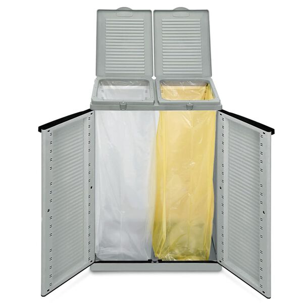 vidaXL Soptunna Eco Cabinet 68x39x89 cm gr&aring; och svart