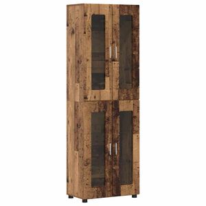 vidaXL Sk&aring;p FLORIN 60 x 35 x 182 cm Gammalt tr&auml; Konstruerat tr&auml;