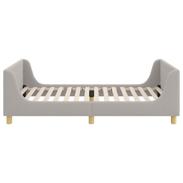 vidaXL Barns&auml;ngram med s&auml;nggavel Ljusgr&aring; 80 x 200 cm Sj&ouml;f&aring;ls tyg