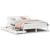 vidaXL S&auml;ngram utan madrass vit 150x200 cm massiv furu