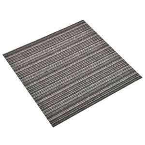 vidaXL Matta 20 st Randig antracit 50 x 50 cm 100% Polypropen