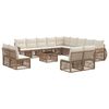 vidaXL Tr&auml;dg&aring;rdsoffset 14 pcs Beige och kr&auml;mvit konstrotting