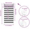 vidaXL Rullgardin randig brun 80 x 150 cm transparent