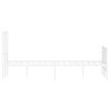 vidaXL S&auml;ngram med huvudgavel och fotgavel vit metall 120x190 cm