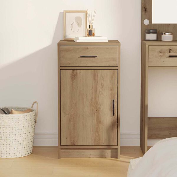 vidaXL Sideboard med l&aring;da Artisan Ek 40 x 40,5 x 75 cm Konstruerat tr&auml;