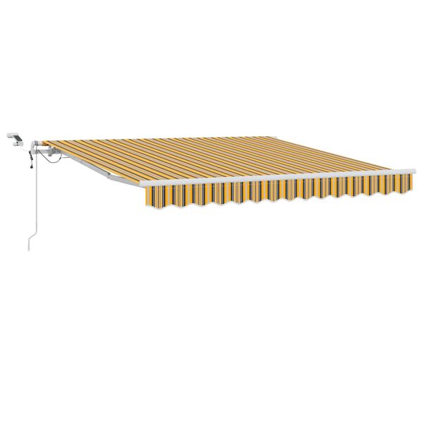 vidaXL Utf&auml;llbar markis med LED -remsljus Flerf&auml;rgsdesign 300 x 250 cm