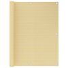 vidaXL Balkongsk&auml;rm beige 120x400 cm HDPE