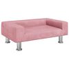 vidaXL Hundb&auml;dd rosa 70x45x26,5 cm sammet