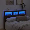 vidaXL S&auml;nggavel med LED brun ek 160x17x102 cm