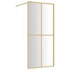 vidaXL Duschv&auml;gg med klart ESG-glas guld 80x195 cm