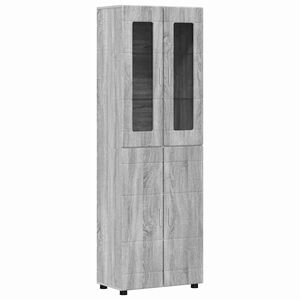vidaXL Sk&aring;p FLORIN 60 x 35 x 182 cm Gr&aring; Sonoma Konstruerat tr&auml;