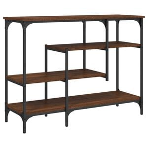 vidaXL Konsolbord med hyllor brun ek 100x35x75 cm
