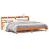vidaXL S&auml;ngram utan madrass vaxbrun 200x200 cm massiv furu