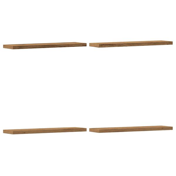 vidaXL Vägghyllor 4 st artisan ek 40x10x1,5 cm konstruerat trä