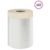 vidaXL Dammskydd med klistertape 12 pcs Transparent 30 x 3300 cm HDPE