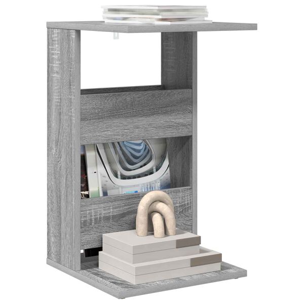 vidaXL Sidobord Gr&aring; Sonoma 40 x 35 x 60,5 cm Konstruerat tr&auml;