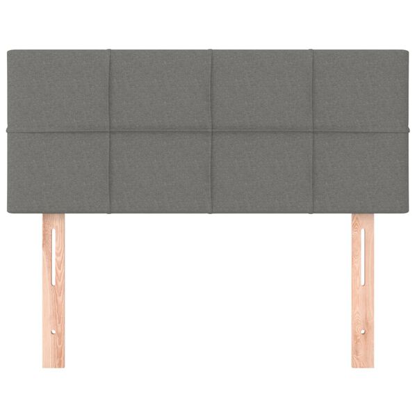 vidaXL Sänggavel mörkgrå 90x5x78/88 cm tyg