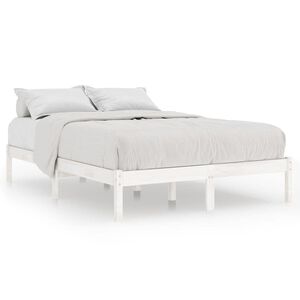 vidaXL S&auml;ngram vit massivt tr&auml; 180x200 cm
