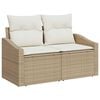 vidaXL Tr&auml;dg&aring;rdsoffset 9 pcs Beige Poly rattan