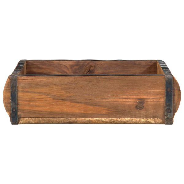 vidaXL Bricka 4 pcs Brun 29 x 31 x 10 cm Solid &aring;tervunnen tr&auml;