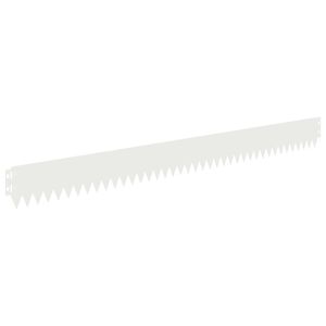 vidaXL Kant f&ouml;r gr&auml;smatta 10 st 103 x 10 cm St&aring;l Vit