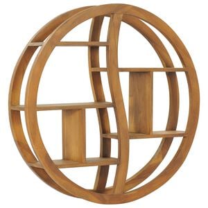 vidaXL Yin yang-v&auml;gghylla 80x17,5x80 cm massiv teak