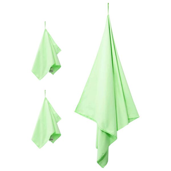 vidaXL Sporthandduk Set 3 pcs Gr&ouml;n Polyester och polyamid