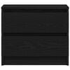 vidaXL Nattduksbord Svart Ek 50 x 40 x 43,5 cm Konstruerat trä