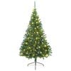 vidaXL Konstgjord F&ouml;rbelyst Julgran med 300 LED-lampor Gr&ouml;n 210 cm PVC