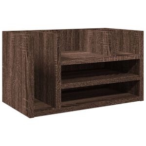 vidaXL Skrivbordshyllor brun ek 44,5x24x25 cm konstruerat tr&auml;