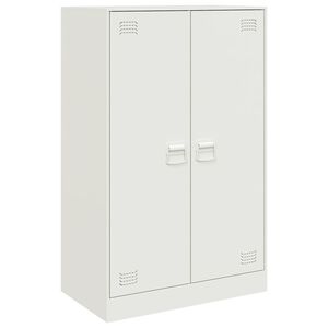 vidaXL Sk&auml;nk vit 67x39x107 cm st&aring;l