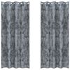 vidaXL Sammetsgardiner 2 st Silvergr&aring; 225 x 140 cm Sammet