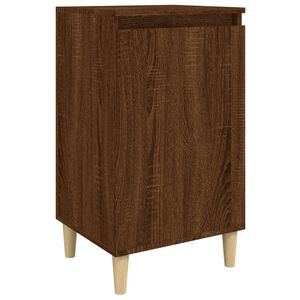 vidaXL S&auml;ngbord r&ouml;kf&auml;rgad brun ek 40x35x70 cm konstruerat tr&auml;