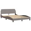 vidaXL Bed Frame without Mattress Taupe 140x200 cm Fabric