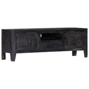 vidaXL TV-b&auml;nk 118x30x40 cm svart massivt mangotr&auml;