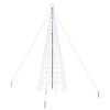 vidaXL LED Julgran EKENAS 400 cm 800 LED-lampor Kallvit St&aring;l Kallvit