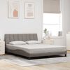 vidaXL Bed Frame without Mattress "Hanko" Taupe 160x200 cm Fabric