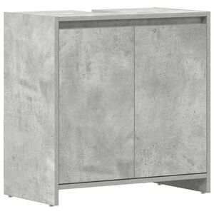 vidaXL Badrumssk&aring;p betonggr&aring; 60x33x60 cm konstruerat tr&auml;